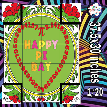 Preview of Happy Pi Day: Geometric Celebration Collaborative Coloring Poster Activities