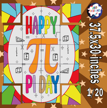 Preview of Happy Pi Day: Geometric Celebration Collaborative Coloring Poster Activities