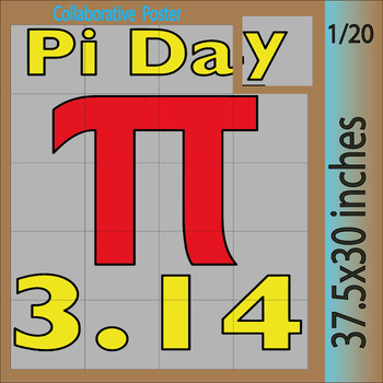 Preview of Happy Pi Day collaborative coloring posters | Pi Day 3.14 Bulletin Board