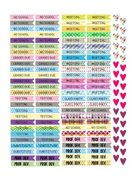 happy planner teacher stickers by pickled peppers tpt