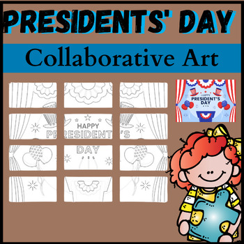 Preview of Happy Presidents Day Collaborative Coloring Posters, Activities & Crafts
