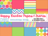 Happy Rainbow Digital Papers