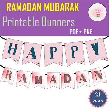 Preview of Happy Ramadan Banner ! Classroom Decor Bulletin Board Ramadan Mubarak Banner
