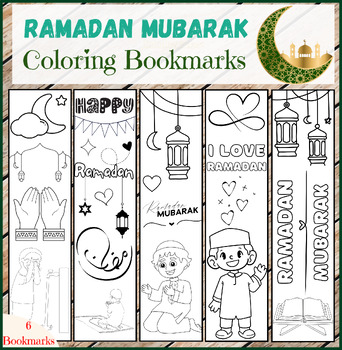 Preview of Happy Ramadan Coloring Bookmarks / Fun Ramadan Bookmarks .