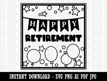 happy retirement clipart