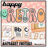Happy Retro Alphabet Posters and Alphabet Banners