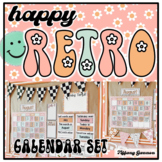 Happy Retro Calendar and Number of the Day Set
