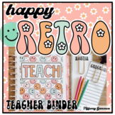 Happy Retro EDITABLE Teacher Binder