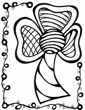 Preview of Happy Saint Patrick’s Day Shamrock Coloring Page