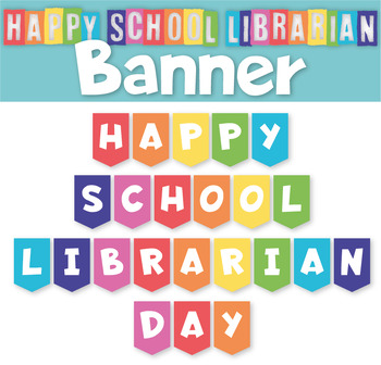 Preview of Happy School Librarian Week banner | School Librarian Week Sign