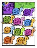 Happy Snails {Creative Clips Digital Clipart}