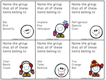 Happy Snowball Categories by Lindsey Karol | TPT