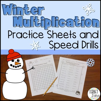 Winter Multiplication Winter Math Worksheets by Terbet Lane TpT