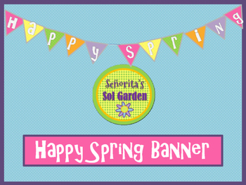 happy spring banner clip art