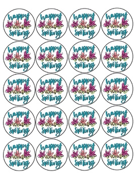 Preview of Happy Spring Cookie/Gift Tags - Printable
