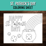 Happy St. Patrick's Day Coloring Sheet | Printable Art Activity