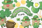 St. Patrick's Day | GNOME Watercolor Clipart