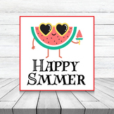 Happy Summer Gift Tags | Printable Watermelon Summer Tags 