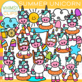 Happy Summer Unicorn Clip Art