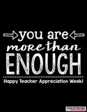 Happy Teacher Appreciation Week! Poster FREEBIE