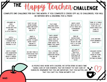 Preview of Happy Teacher Challenge!