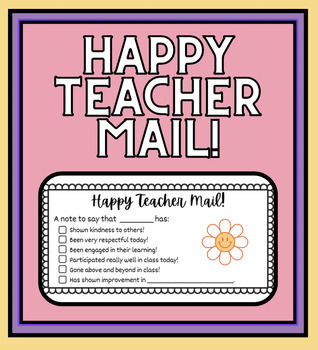 Preview of Happy Teacher Mail Cards