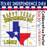 Happy Texas independence day Collaborative Coloring Poster