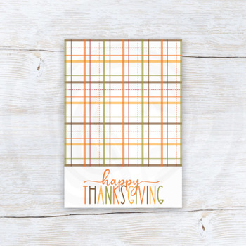 Preview of Happy Thanksgiving 3.5x5 Printable Note Cards or Cookie Cards