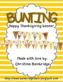 Happy Thanksgiving Bunting Banner
