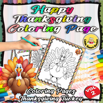 Preview of Happy Thanksgiving Coloring Page | Coloring Pages Thanksgiving | Turkey Vol.2