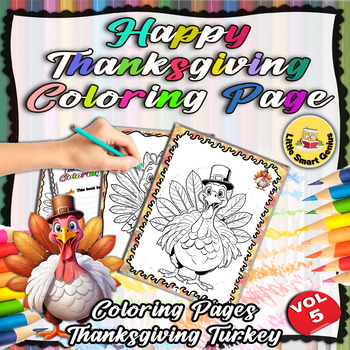 Preview of Happy Thanksgiving Coloring Page | Coloring Pages Thanksgiving | Turkey Vol.5