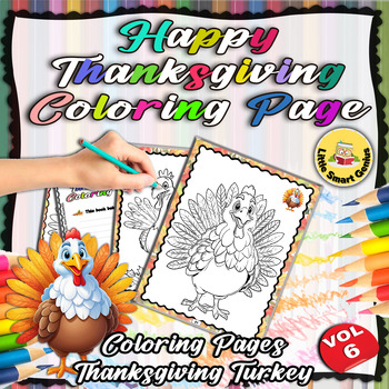 Preview of Happy Thanksgiving Coloring Page | Coloring Pages Thanksgiving | Turkey Vol.6