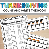 Thanksgiving Count and Write the Room Activity