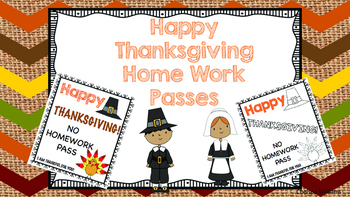 free thanksgiving homework pass
