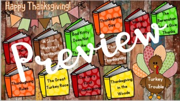 Preview of Happy Thanksgiving Google Slides Digital Library YouTube Links
