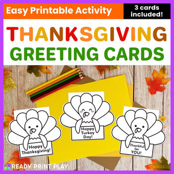 Preview of Happy Thanksgiving Greeting Card Craft | Thankful For You Turkey Day Activity