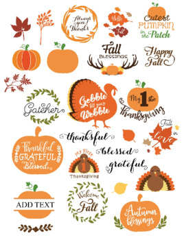 Download Happy Thanksgiving Svg Fall Autumn Bundle Clipart Thanksgiving Decor Pumpkin