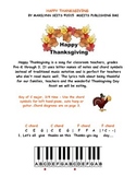 Happy Thanksgiving - easy piano song w/ letter names inste