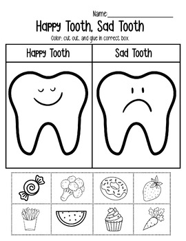 Preview of Happy Tooth, Sad Tooth