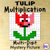 Spring Tulip Multi-Digit Multiplication Color by Number My