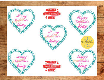 Preview of Happy Valentine's Day Clip Art Craft Valentine Cute Heart Love February 