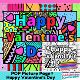 Happy Valentine's Day Coloring Page Valentine's Pop Art Co