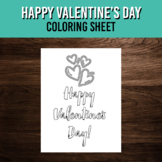 Happy Valentine's Day Coloring Sheet | Printable Art Activ