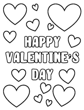 Happy Valentine's Day Colouring Sheet by Jen Designs | TpT