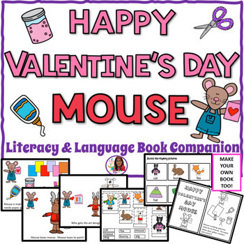 Preview of Happy Valentine's Day Mouse Book Companion with Craft