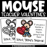 Happy Valentine's Day Mouse Teacher Cards for Students