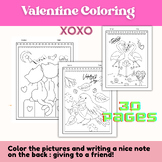 Happy Valentine's day Coloring Sheets Adorable Animals wit