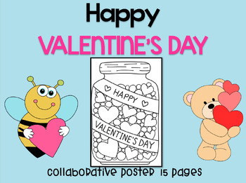 Preview of Valentine's day collaborative poster 15 pages