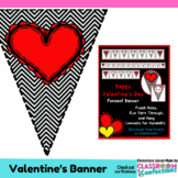Happy Valentine's Day Banner : Classroom Decor : Bulletin 