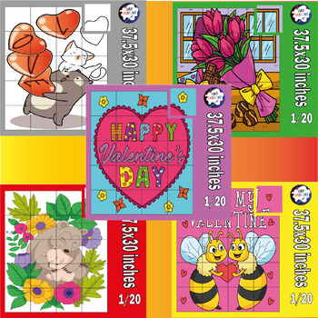 Preview of Happy Valentines Day Bulletin Board Collaborative coloring page Poster/Bundle